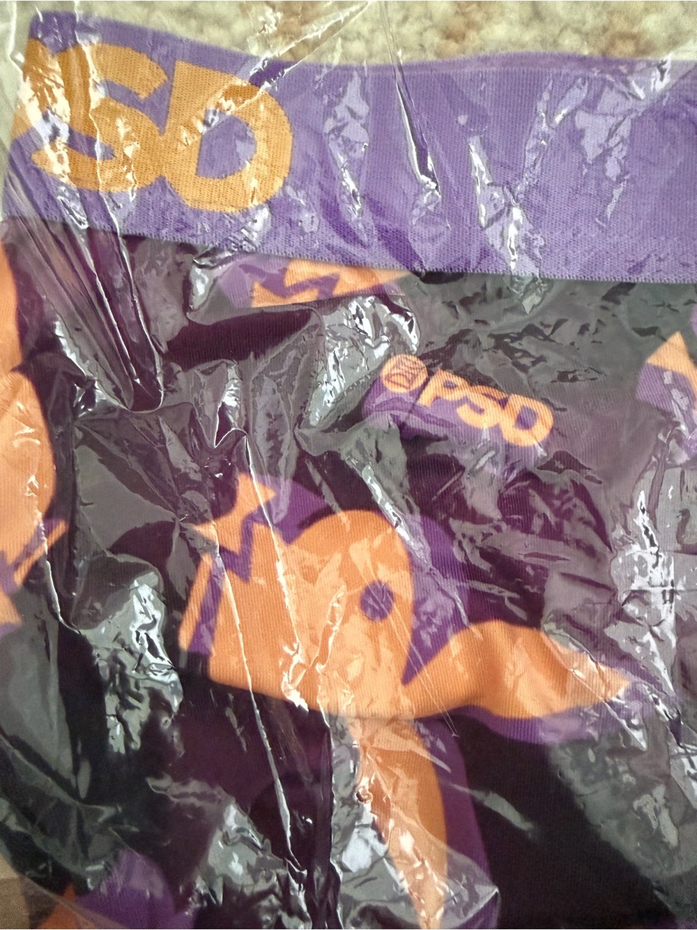 PSD SET Boxer Briefs and bra - Purple & Peach - Picture 3 of 8